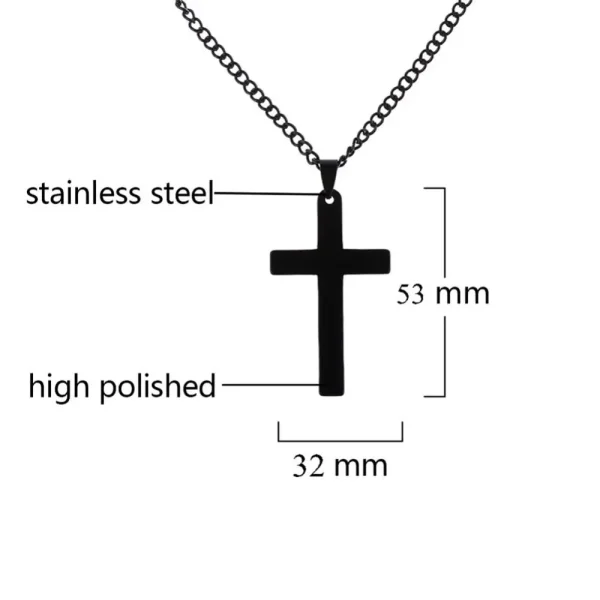 Men Clavicle Chain Simple Cross Pendant Necklaces Alloy Necklace Chain Jewelry Chain Choker Christmas Day Gift Women Necklace - Image 6
