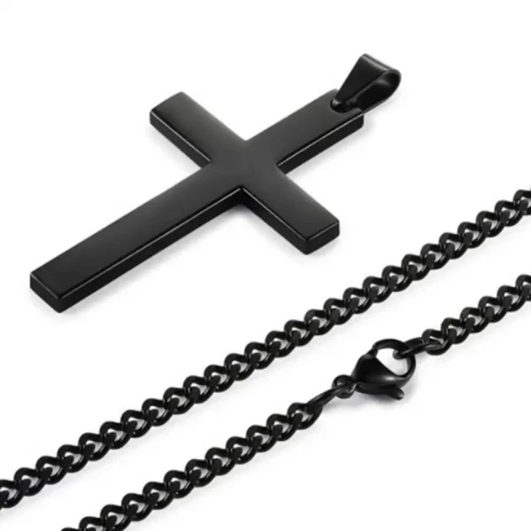 Men Clavicle Chain Simple Cross Pendant Necklaces Alloy Necklace Chain Jewelry Chain Choker Christmas Day Gift Women Necklace - Image 4