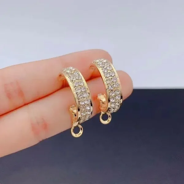 Jewelry for Women Moissanite Hoop Earrings for Women Engagement Wedding Earrings Party Anniversary Valentine's Day Gift Jewelry - Image 6