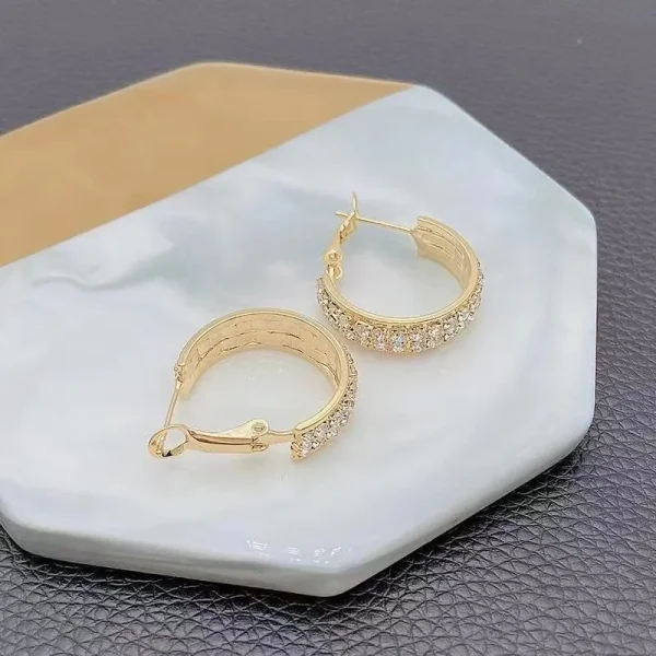 Jewelry for Women Moissanite Hoop Earrings for Women Engagement Wedding Earrings Party Anniversary Valentine's Day Gift Jewelry - Image 5