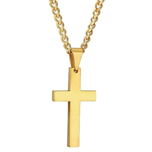 Men Clavicle Chain Simple Cross Pendant Necklaces Alloy Necklace Chain Jewelry Chain Choker Christmas Day Gift Women Necklace - Image 10