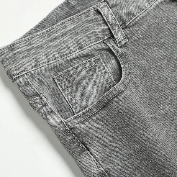 Grey Pure Color Jeans Men Elastic Waist Skinny Jeans Men 2021 Stretch No Ripped Pants Streetwear Black Mens Denim Trousers - Image 14