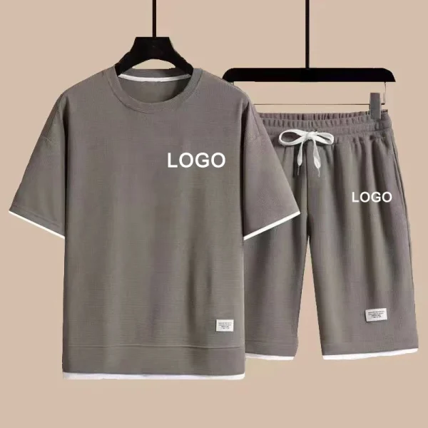 Customized Printed T-shirts Short Pants 2-Piece - Image 2