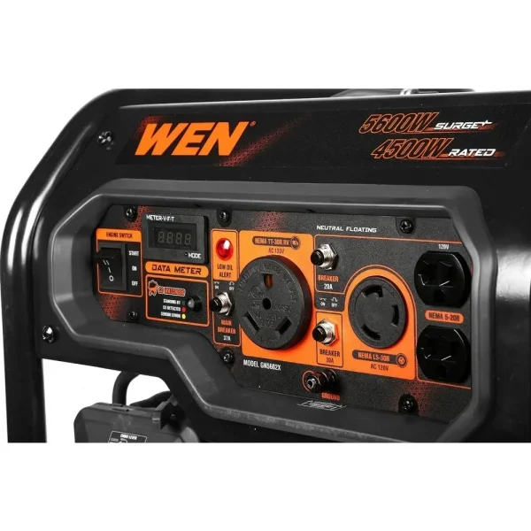 5600-Watt Portable Generator, Electric Start, 224cc, Transfer-Switch and RV-Ready with CO Shutdown Sensor (GN5602X) - Image 4