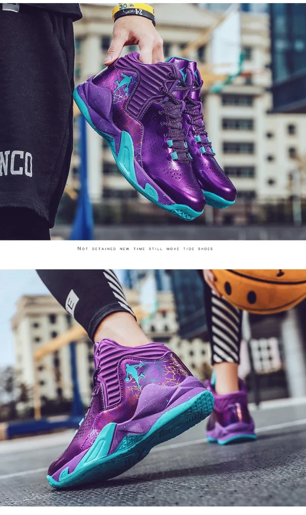 Men Basketball Shoes Field Sneaker Athletic Cushioned Basketball Boots Professional Wearable Casual Boys Training Sports Shoes - Image 19
