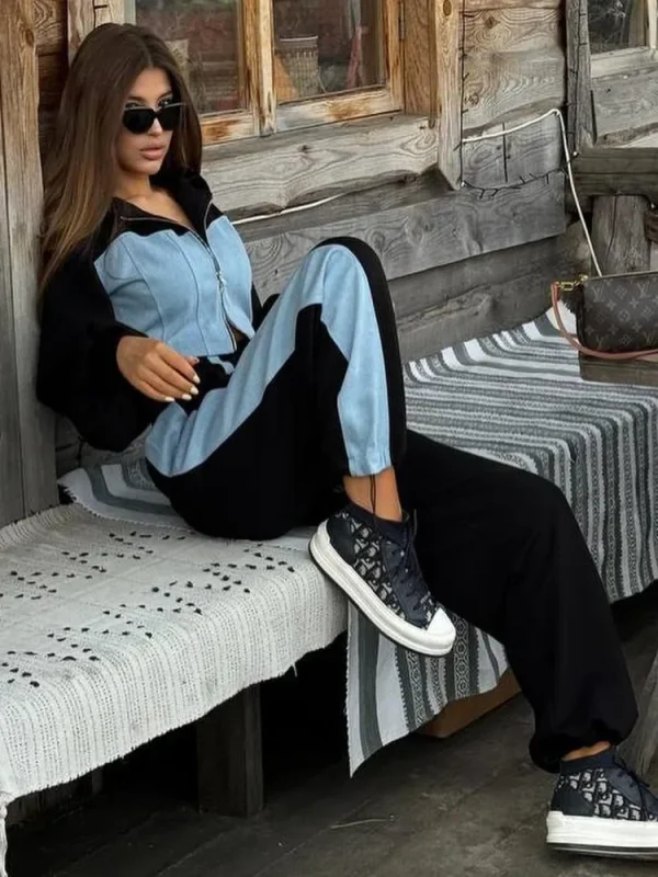 Denim 2 Piece Set Wide Leg - Image 2