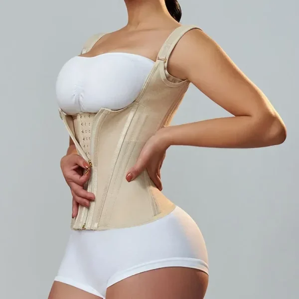 Fajas Colombianas Body Shaper Shapewear Women Vest Tops Double Compression Waist Trainer Corset Adjustable Zipper and Hook-eyes - Image 5