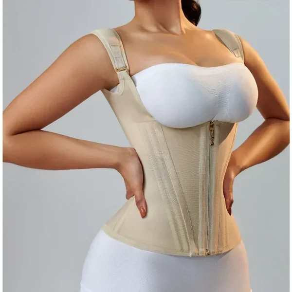 Fajas Colombianas Body Shaper Shapewear Women Vest Tops Double Compression Waist Trainer Corset Adjustable Zipper and Hook-eyes - Image 10