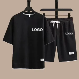 Customized Printed T-shirts Short Pants 2-Piece