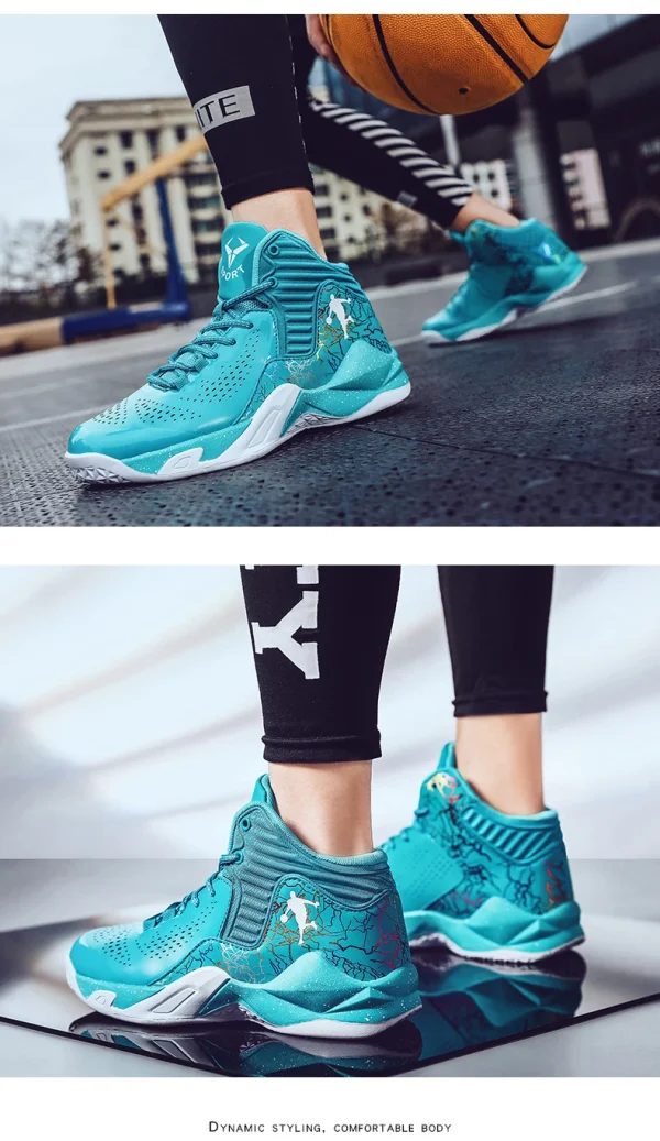 Men Basketball Shoes Field Sneaker Athletic Cushioned Basketball Boots Professional Wearable Casual Boys Training Sports Shoes - Image 17