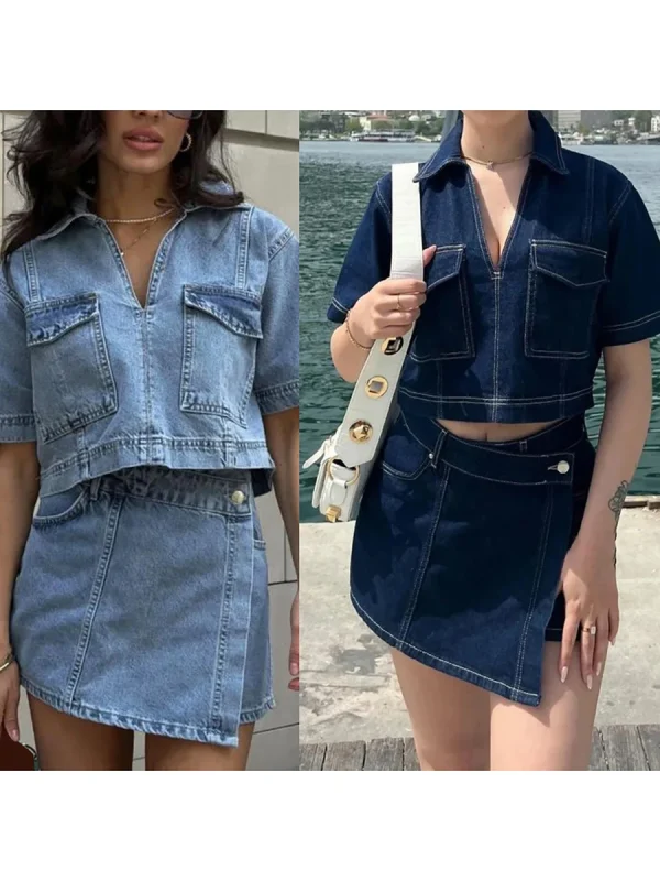 Women’s 2 Piece Denim Outfit - Image 18