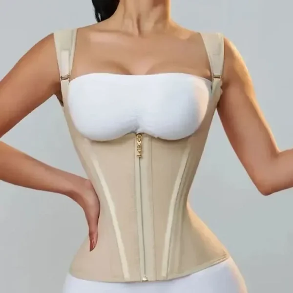 Fajas Colombianas Body Shaper Shapewear Women Vest Tops Double Compression Waist Trainer Corset Adjustable Zipper and Hook-eyes - Image 4