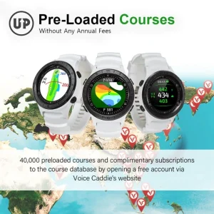 A Series Lightweight Hybrid Golf GPS Watch  reloaded Courses | Unisex Golf Watch for Men & Women (A2 GPS Golf Watch)