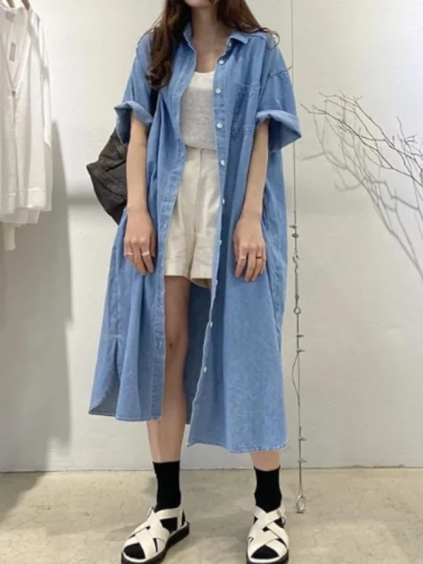 Medium Long Shirt Dress - Image 3