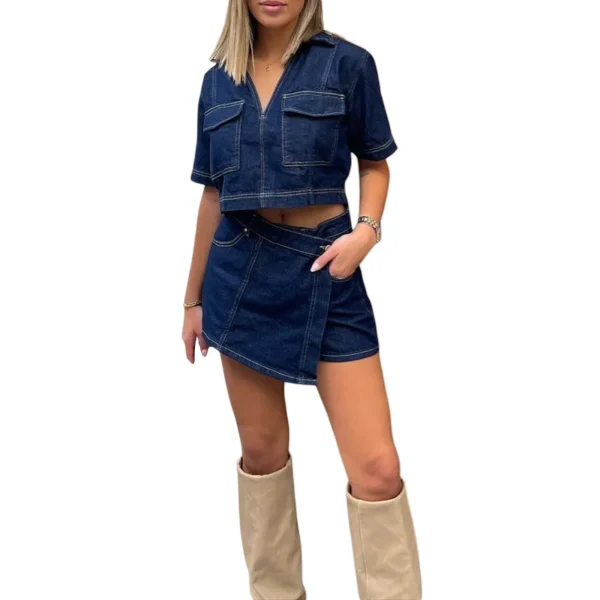 Women’s 2 Piece Denim Outfit - Image 8