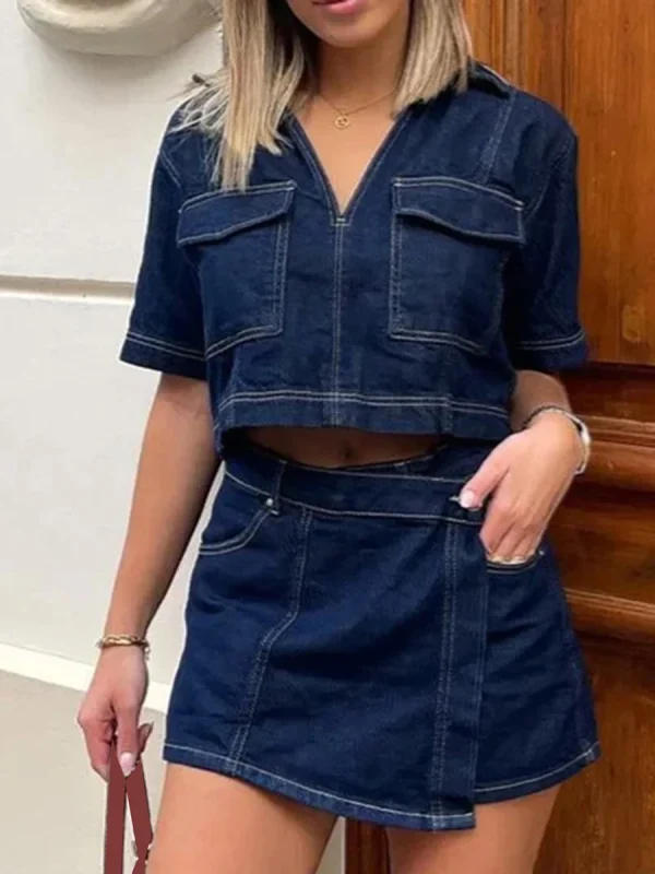 Women’s 2 Piece Denim Outfit - Image 12