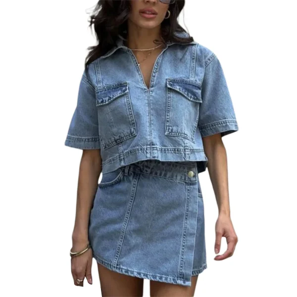 Women’s 2 Piece Denim Outfit - Image 7