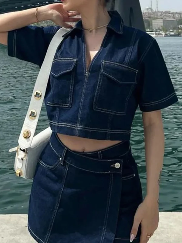 Women’s 2 Piece Denim Outfit - Image 11