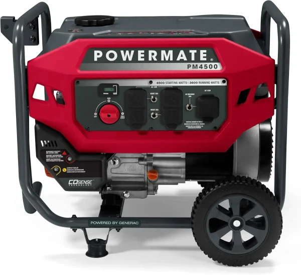 4,500-Watt Gas-Powered Portable Open Frame Generator - COsense Technology - Quiet Operation - Ideal for Home, Camping - Image 2