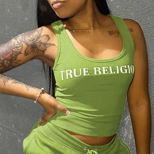 Crop Tops Summer Ribbed 2 Piece Pant Set Outfits Women Y2K Streetwear Sexy Club Graphic Crop Shirts Two Piece Set Shorts Pant - Image 2