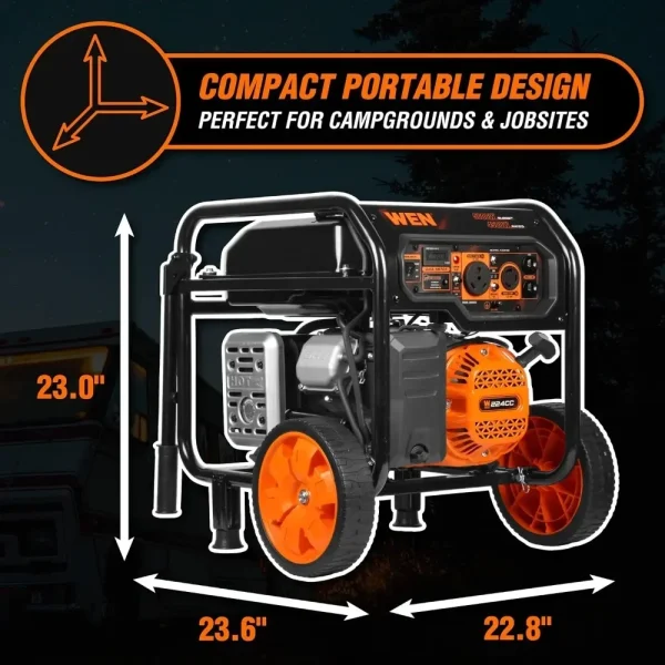 5600-Watt Portable Generator, Electric Start, 224cc, Transfer-Switch and RV-Ready with CO Shutdown Sensor (GN5602X) - Image 2