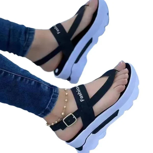 2022 Fashion Wedge Female Platform Buckle Strap Street Summer Shoes Punk Beach Wedges Women Sandals Chunky Sandalias De Mujer - Image 5