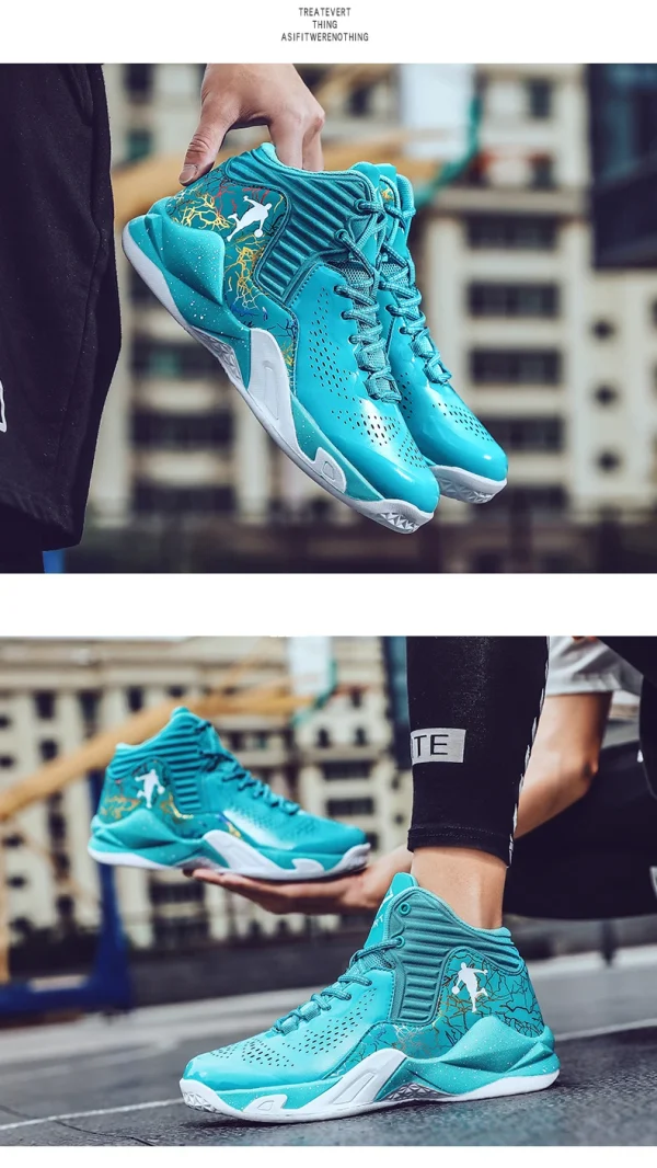 Men Basketball Shoes Field Sneaker Athletic Cushioned Basketball Boots Professional Wearable Casual Boys Training Sports Shoes - Image 15