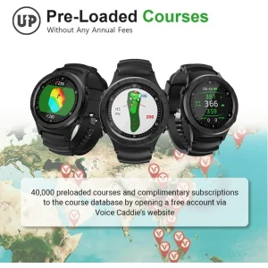 A Series Lightweight Hybrid Golf GPS Watch Slope Mode, Color Touchscreen, Green Undulation 40,000 Worldwide Preloaded Courses