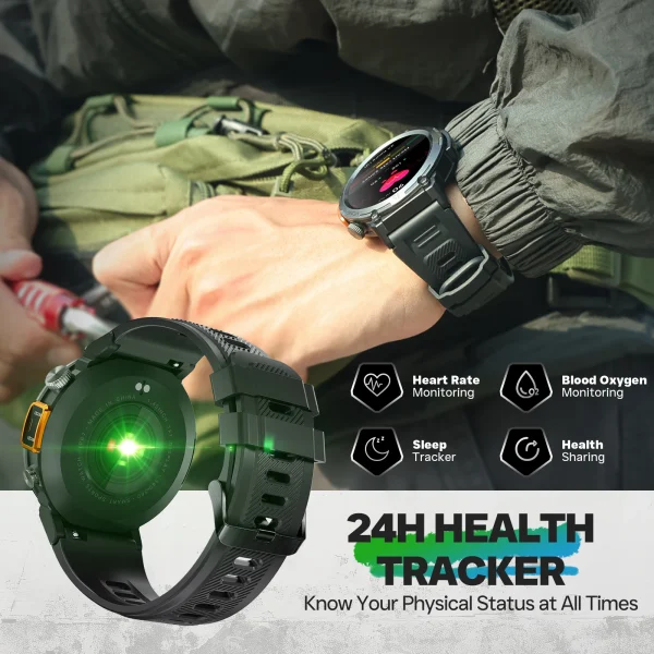 LaNikar KE3 Bluetooth Call Smart Watch Men Full Touch Screen Health Monitor Clock With Flashlight Men SmartWatch For IOS Android - Image 7