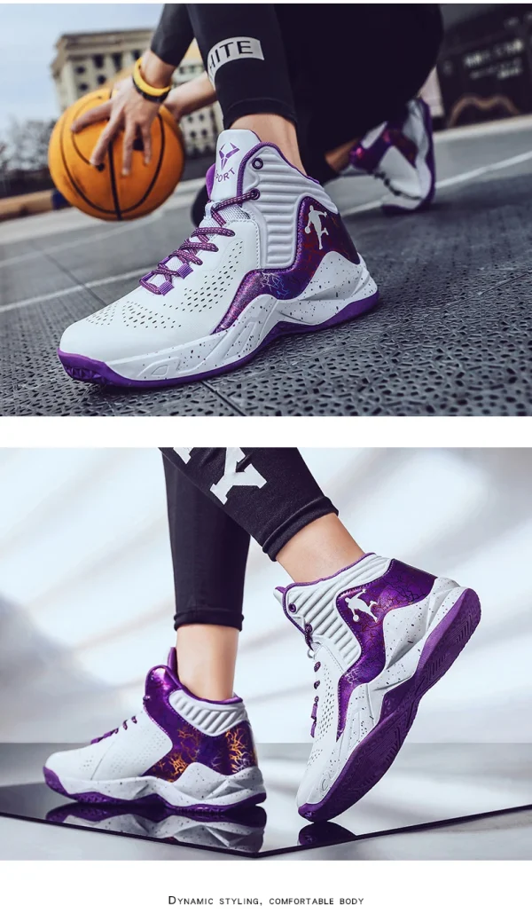 Men Basketball Shoes Field Sneaker Athletic Cushioned Basketball Boots Professional Wearable Casual Boys Training Sports Shoes - Image 25