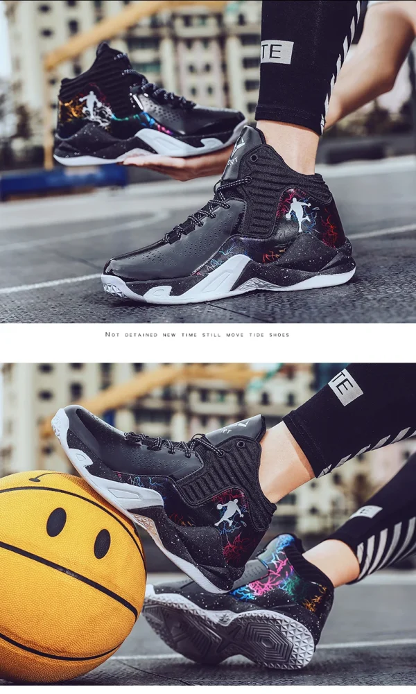 Men Basketball Shoes Field Sneaker Athletic Cushioned Basketball Boots Professional Wearable Casual Boys Training Sports Shoes - Image 11