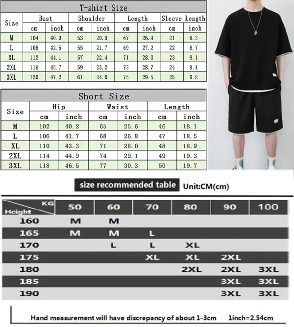 Customized Printed T-shirts Short Pants 2-Piece - Image 10