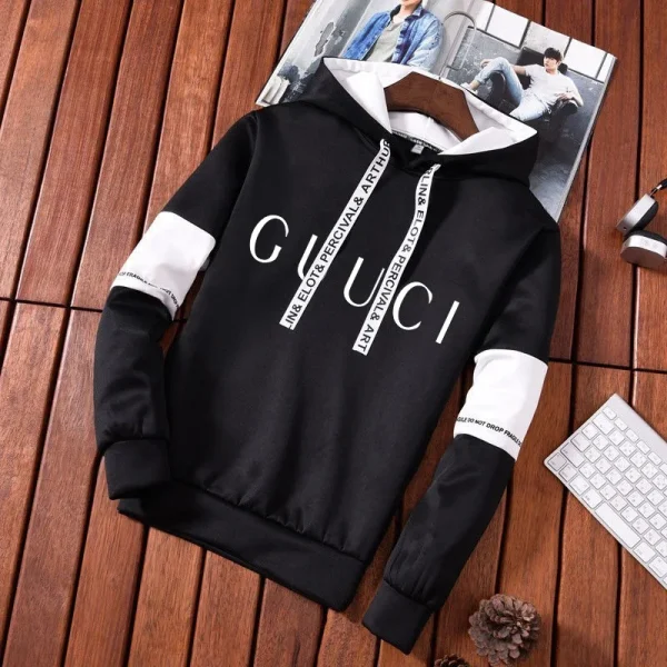 Mens Tracksuit Printing Hooded Sweatshirt Suit or Black White Tops Pants High Quality Simplicity Jogging Casual Clothing S-3XL - Image 6