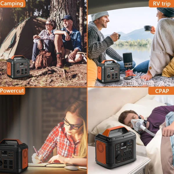 Portable Power Station, 300W 296Wh Solar Generator Quick Charge / 110V AC Outlets/DC Ports and LED Flashlight, Lithium Battery B - Image 8