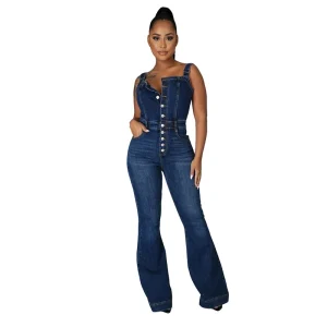Fashion Casual One-piece Flared Pants