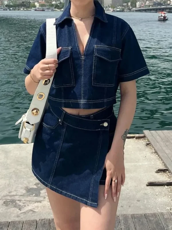 Women’s 2 Piece Denim Outfit - Image 10