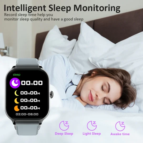LAXASFIT H9 Smartwatch Dial to Answer Calls Calorie Tracking Heart Rate Blood Oxygen Monitoring Bluetooth Smart Watch - Image 19