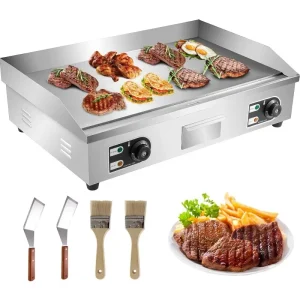 VEVOR 30" Commercial Electric Griddle 3000W Electric Countertop Griddle Non-Stick Restaurant 110V Teppanyaki Flat Top Grill