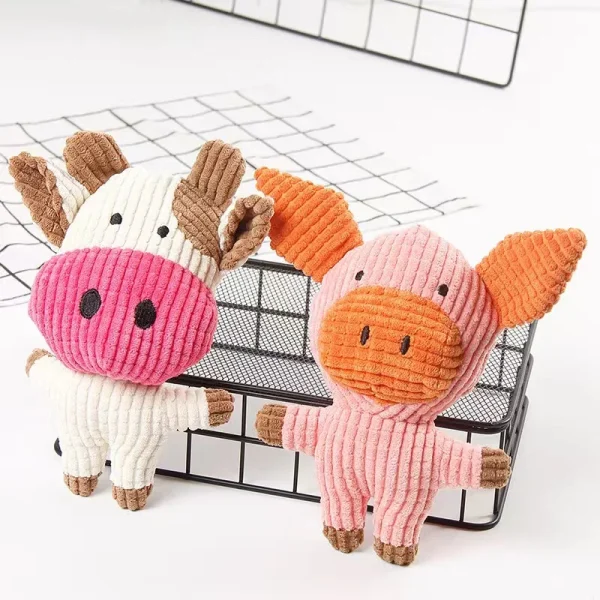 Dog Toys Squeak Pet Accessories Cow Rabbit Chew Squeaky Whistling - Image 6