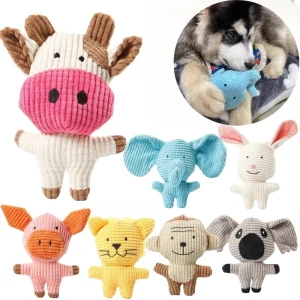 Dog Toys Squeak Pet Accessories Cow Rabbit Chew Squeaky Whistling