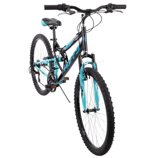 26" Trail Runner Mountain Bike, Fits Riders 5'0"+, Black/Teal, Adult - Image 8