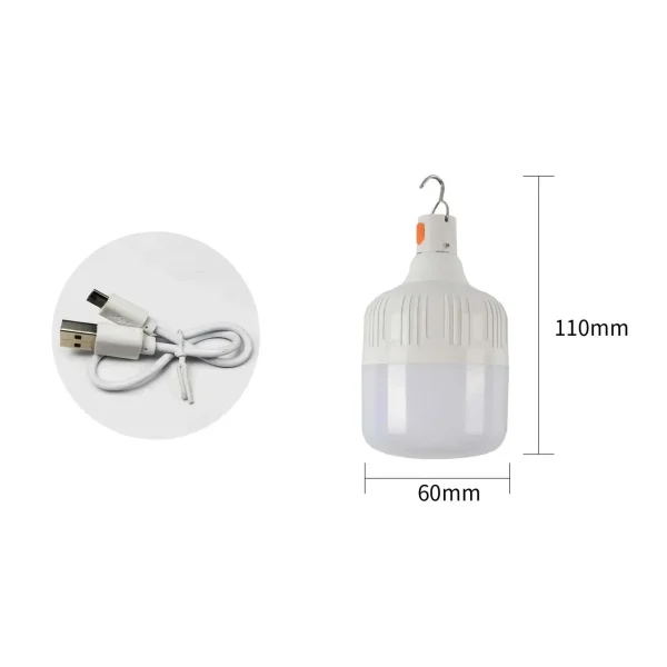 Emergency Light Outdoor Camping Supplies 60W  Edc Outdoor USB Rechargeable LED Light Bulb Lantern Hiking Sports Entertainment - Image 7