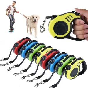 Retractable Dog Leash 3 Meters 5 Meters Pet Leash Traction Rope Belt Automatic Flexible Leash For Small Medium Large Dog Product