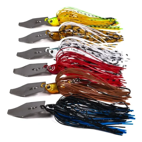 Fishing Lures 100mm 11g Blade Metal Bait With Rubber Skirt Artificial Wobbler 1pcs - Image 4