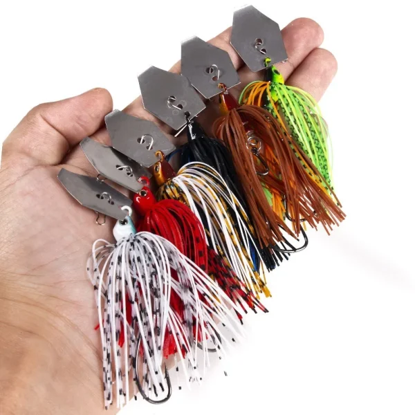 Fishing Lures 100mm 11g Blade Metal Bait With Rubber Skirt Artificial Wobbler 1pcs