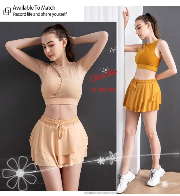 Women Sports Shorts High Waist Butt Golf Fitness - Image 40
