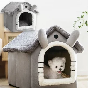 Pet Bed House Cushion Suitable for Small Medium Large Pets Foldable Pet House Removable Washable Warm Doghouse
