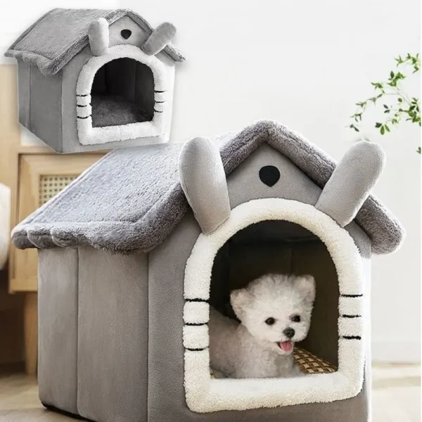 Pet Bed House Cushion Suitable for Small Medium Large Pets Foldable Pet House Removable Washable Warm Doghouse