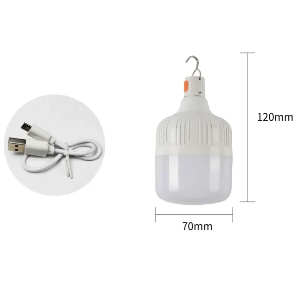 Emergency Light Outdoor Camping Supplies 60W  Edc Outdoor USB Rechargeable LED Light Bulb Lantern Hiking Sports Entertainment - Image 8