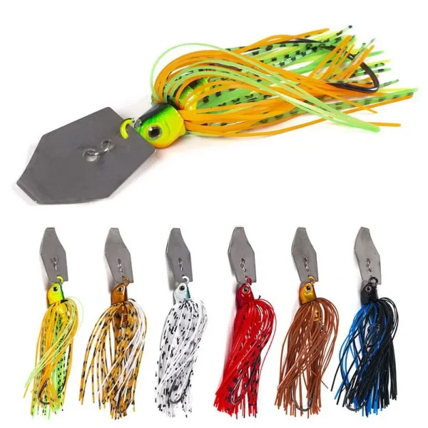 Fishing Lures 100mm 11g Blade Metal Bait With Rubber Skirt Artificial Wobbler 1pcs - Image 6